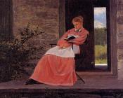温斯洛荷默 - Girl Reading on a Stone Porch